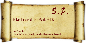 Steinmetz Patrik névjegykártya