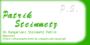 patrik steinmetz business card